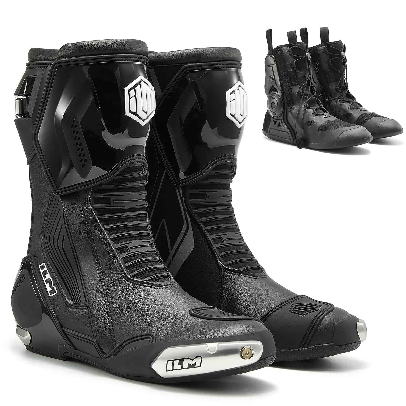 ILM Motorcycle Racing Boots Enhanced Ventilation Anti Slip Street Riding Sport Footwear CE Protective Gear Model BRC1