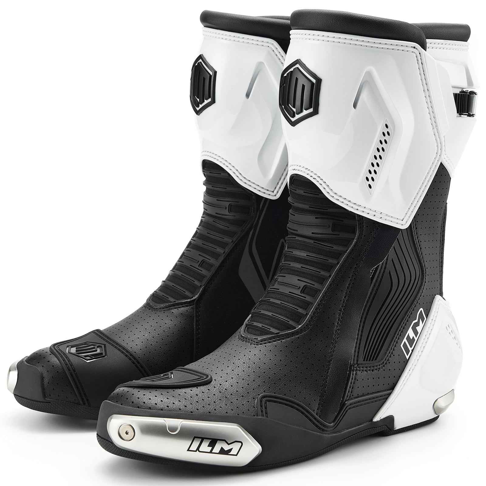ILM Motorcycle Racing Boots Enhanced Ventilation Anti Slip Street Riding Sport Footwear CE Protective Gear Model BRC1