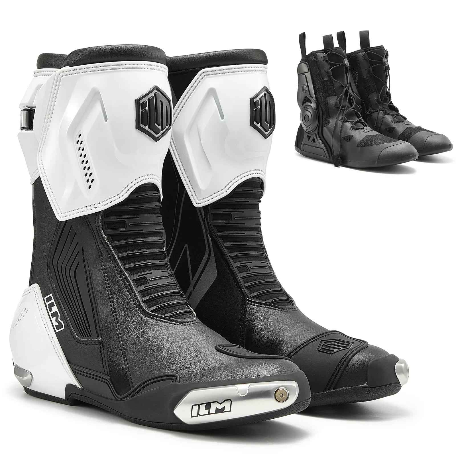 ILM Motorcycle Racing Boots Enhanced Ventilation Anti Slip Street Riding Sport Footwear CE Protective Gear Model BRC1