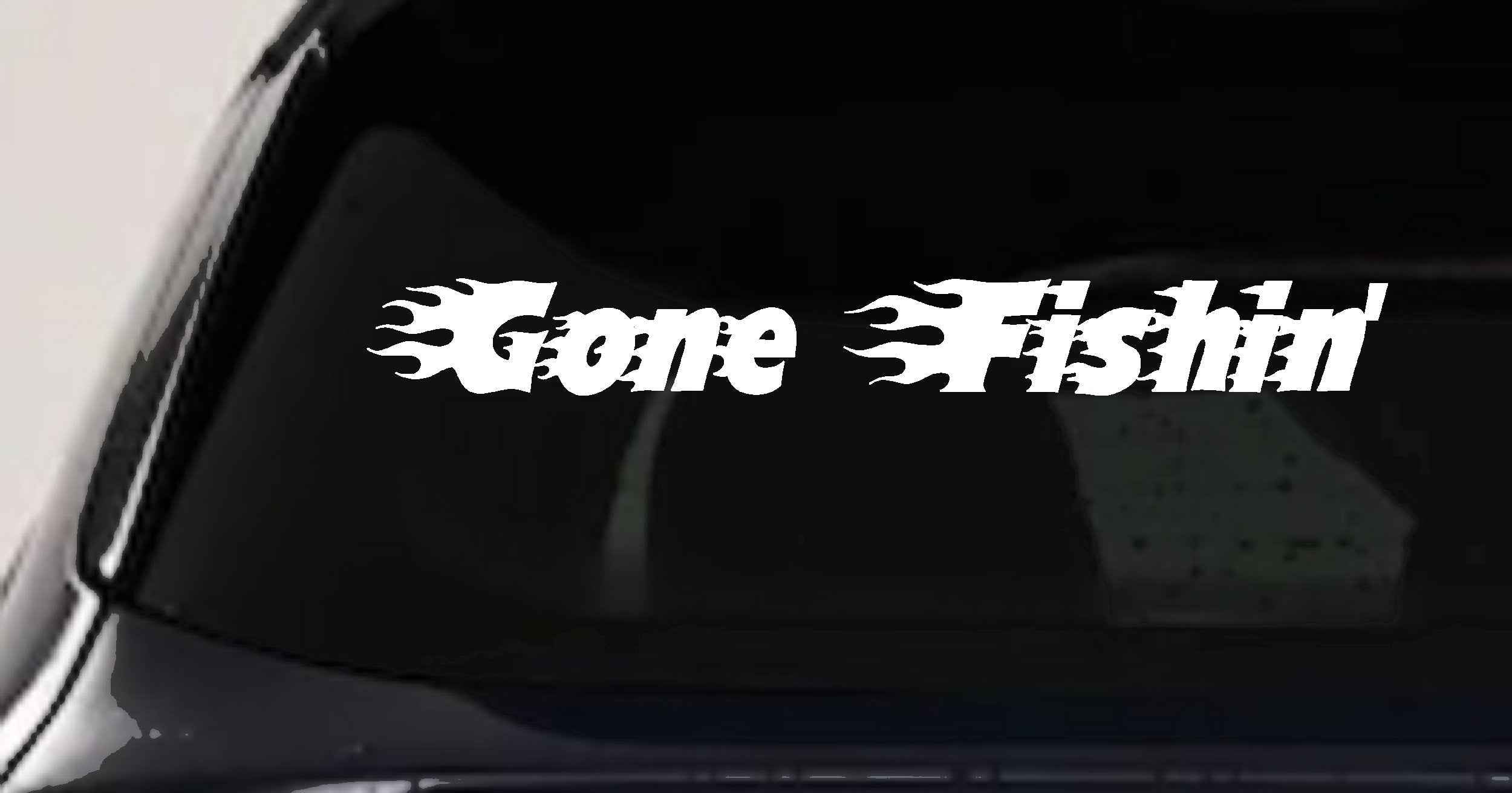 Gone Fishin Blazed Flame Fishing Decal for Car Truck Window Sticker