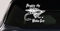 Pretty Fly White Guy Fishing Decal Car Truck Window Sticker - PW PitStop