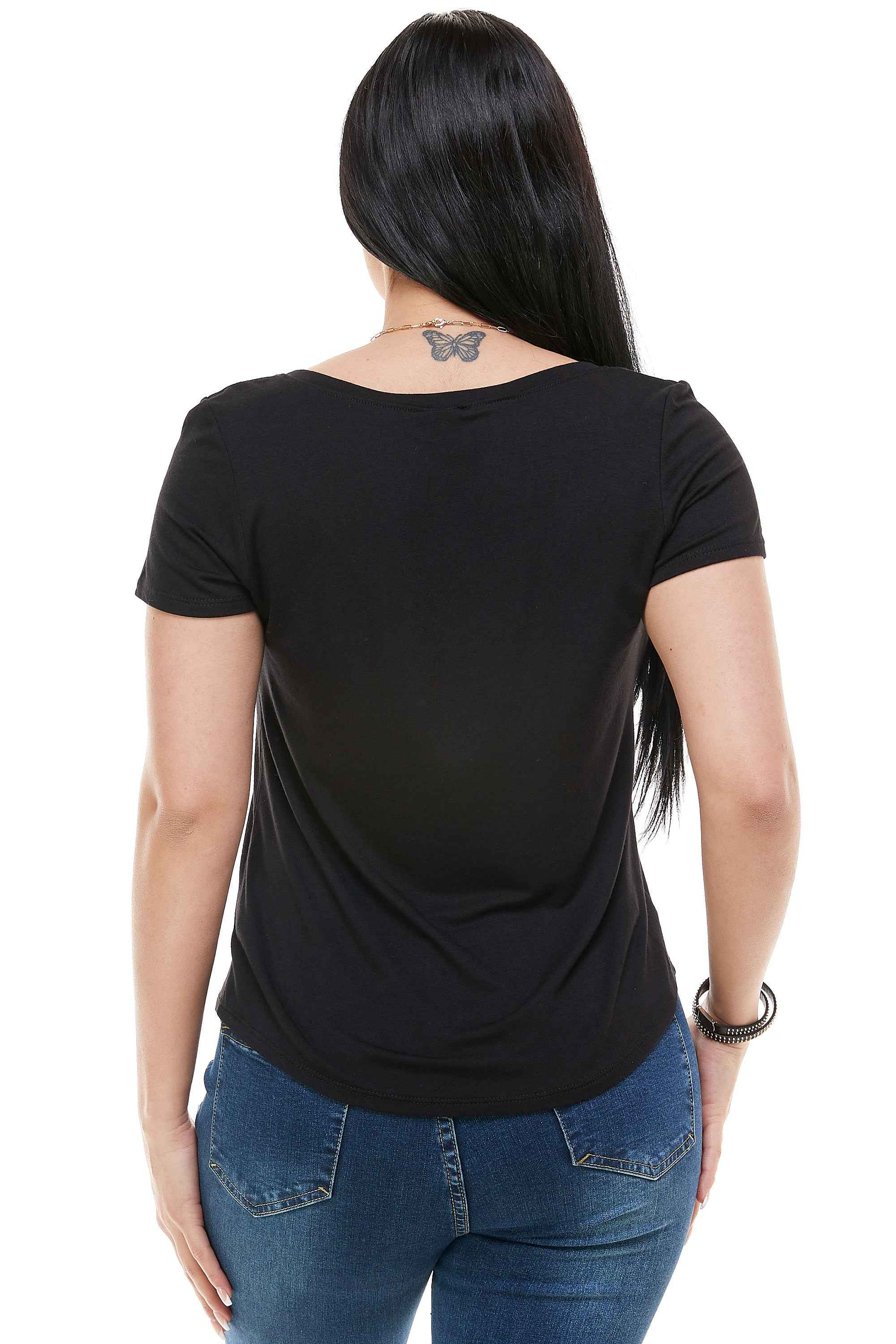 COWGIRLS DON'T CRY THEY RELOAD SHORT SLEEVE V NECK