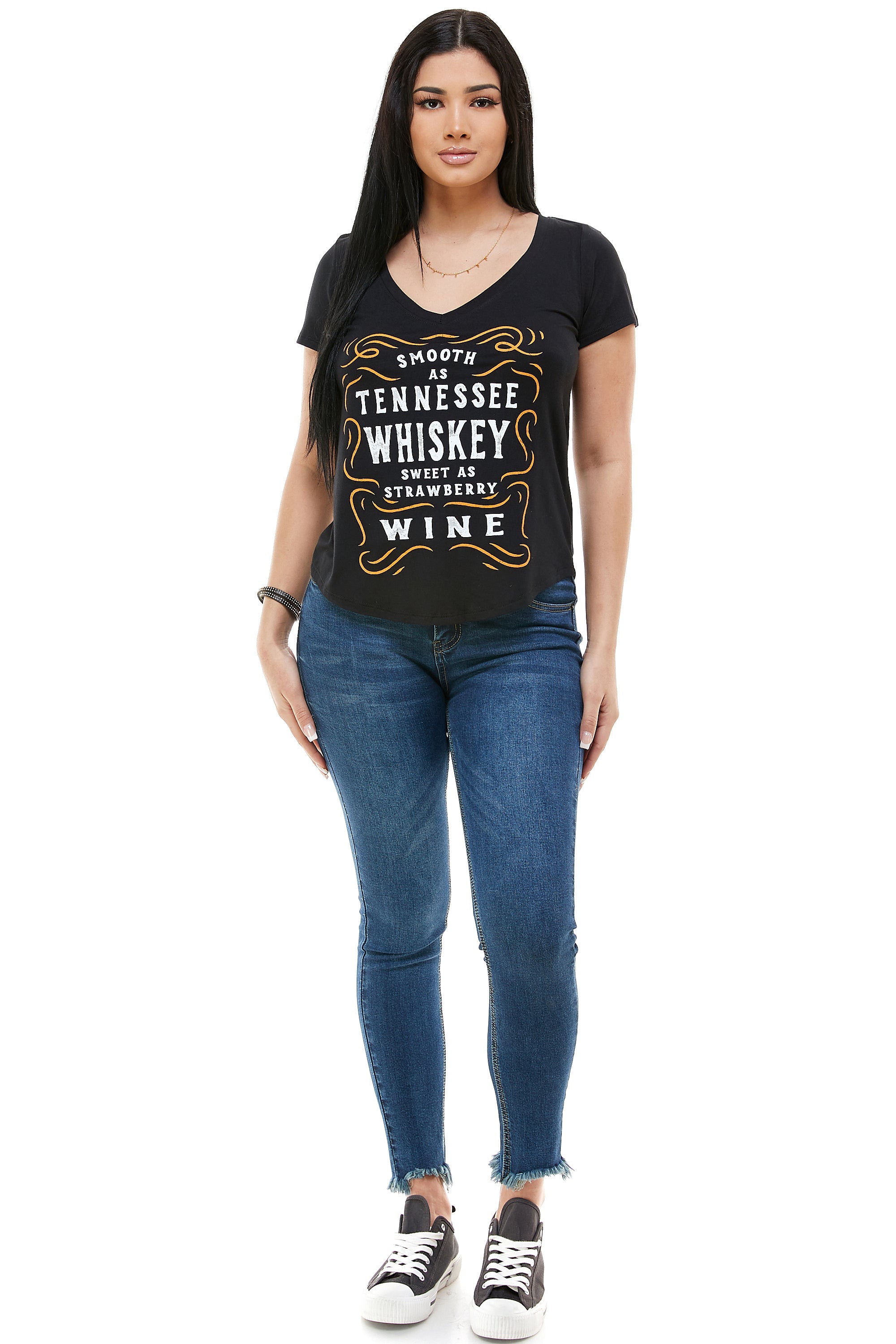 SMOOTH AS TENNESSEE WHISKEY SHORT SLEEVE V NECK