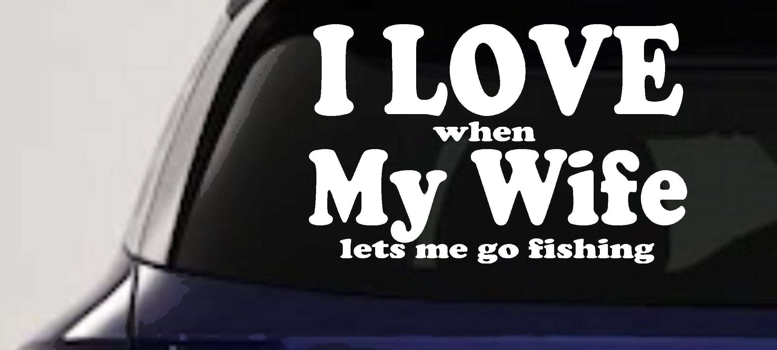 Husband Fishing Decal, Wife Approved Fishing Sticker for Cars & Trucks - PW PitStop