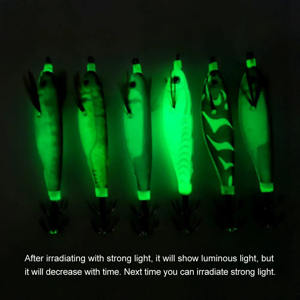 Luminous Wood Shrimp Squid Fishing Lure - PW PitStop