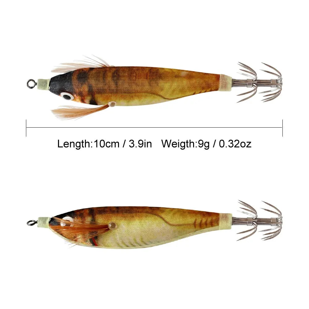 Luminous Wood Shrimp Squid Fishing Lure - PW PitStop