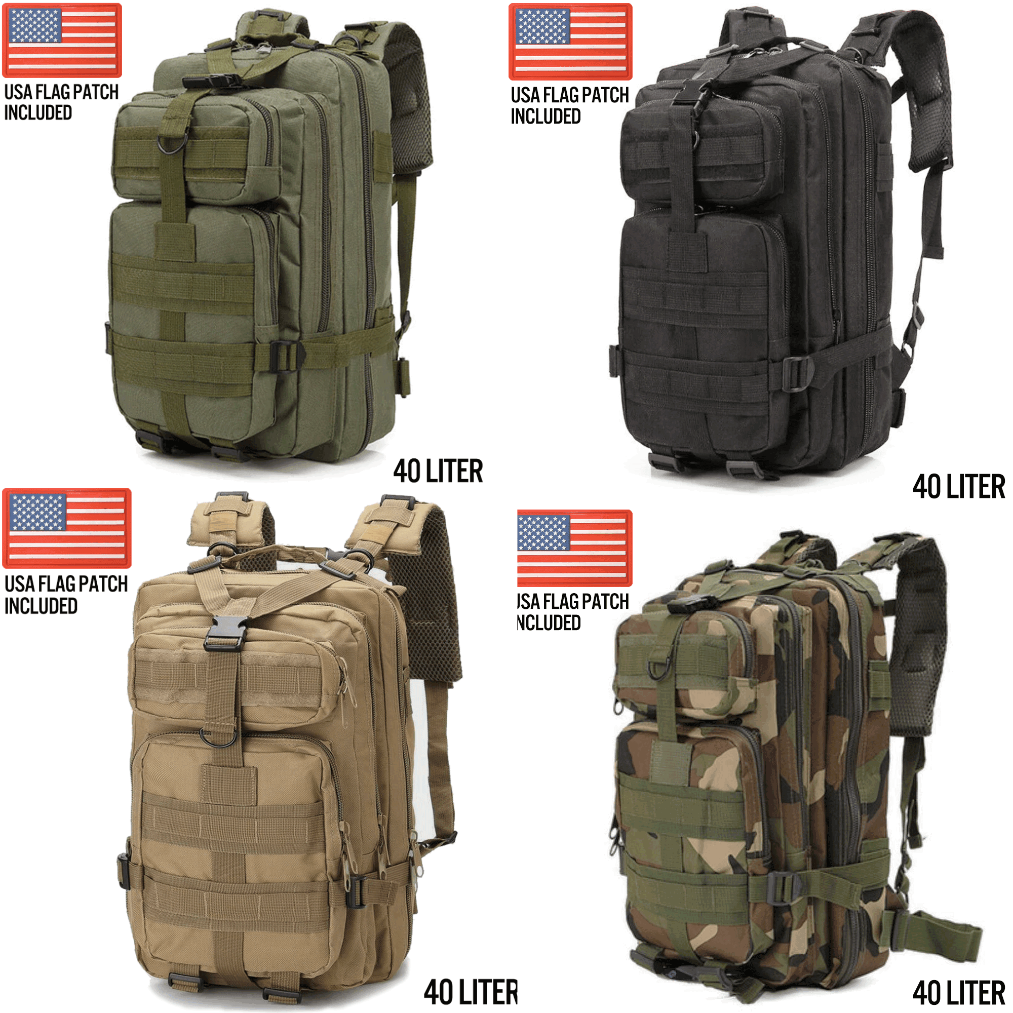 XGear Tactical Large 40L Tactical Backpack Survival Bag - PW PitStop