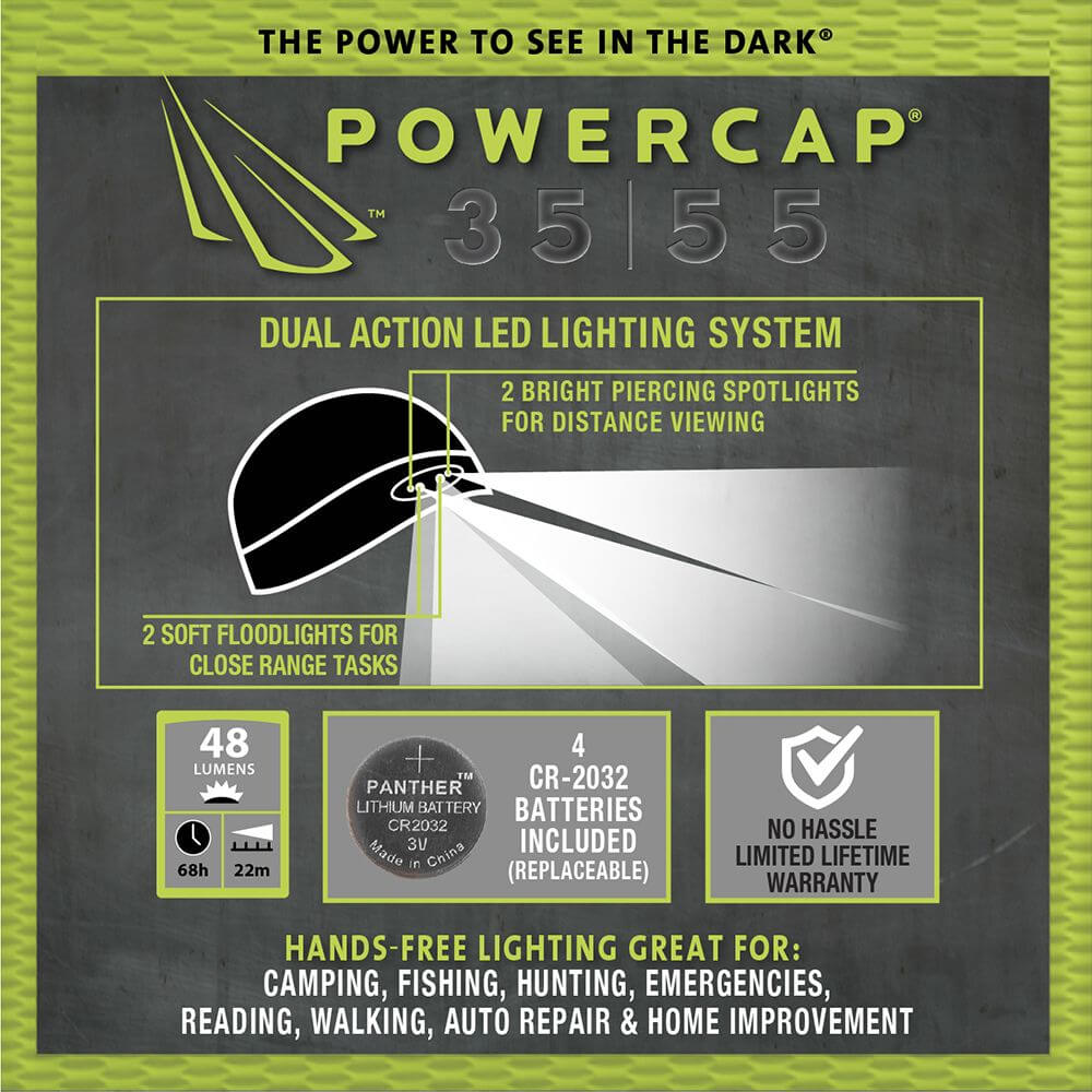 POWERCAP 35/55 Fleece LED Beanie Hat With Lights - PW PitStop
