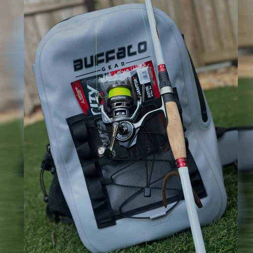27QT Waterproof Fishing Backpack with Rod Holder