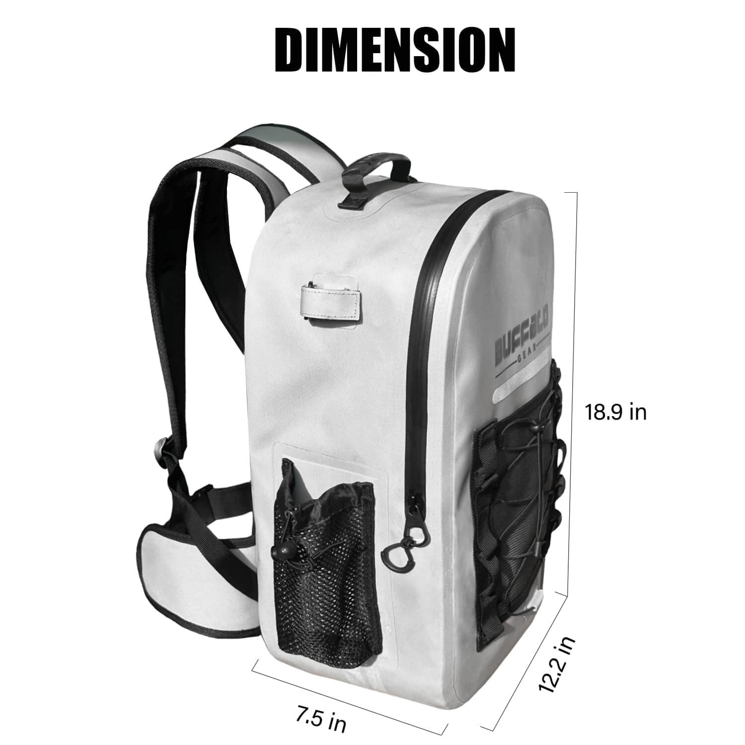27QT Waterproof Fishing Backpack with Rod Holder - PW PitStop