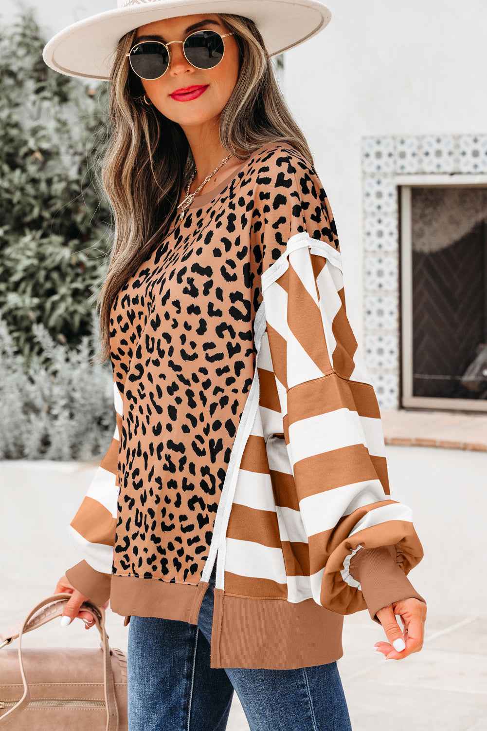 Margot Casual Sweatshirt with Slits
