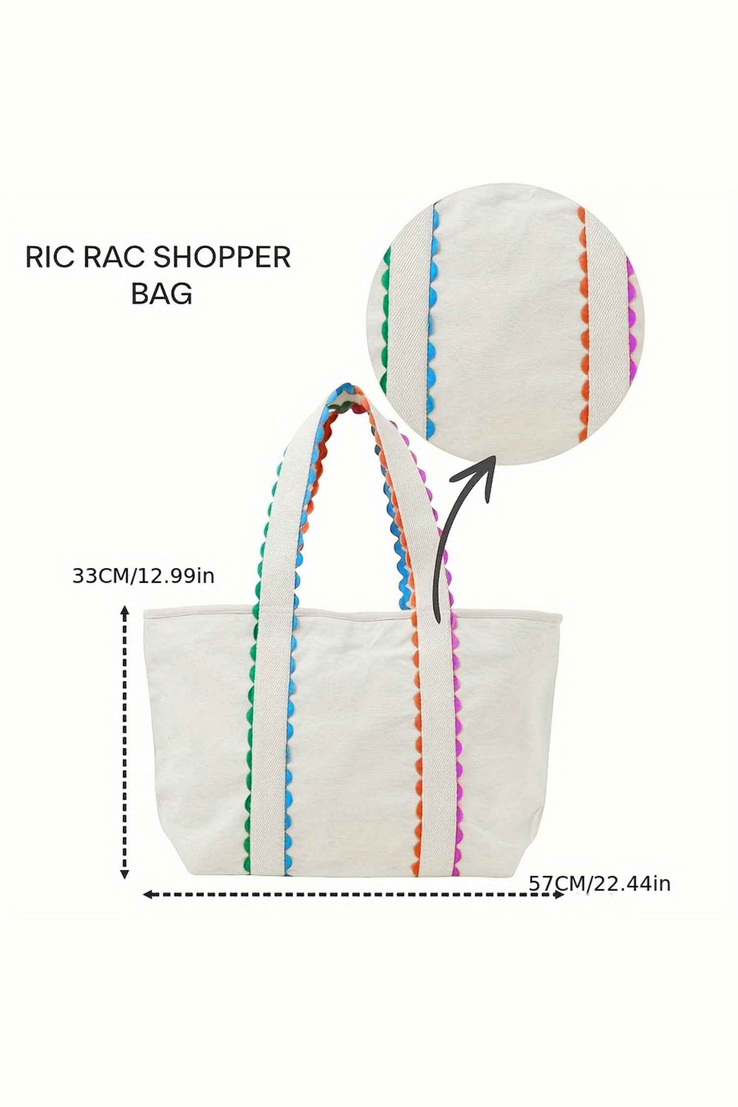 Elianna Detail Canvas tote Bag