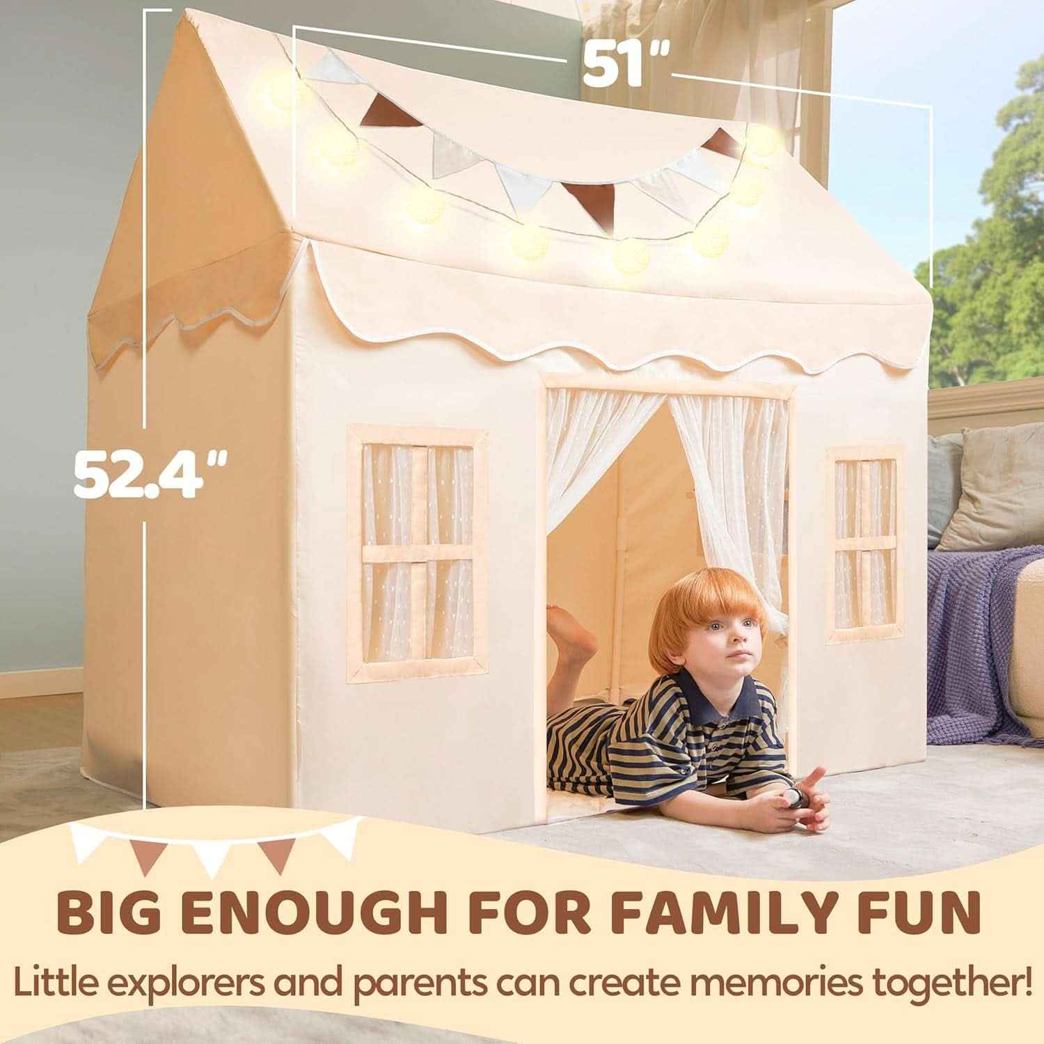 Indoor Outdoor Playroom Tent Size 51x35x52 InchesTall