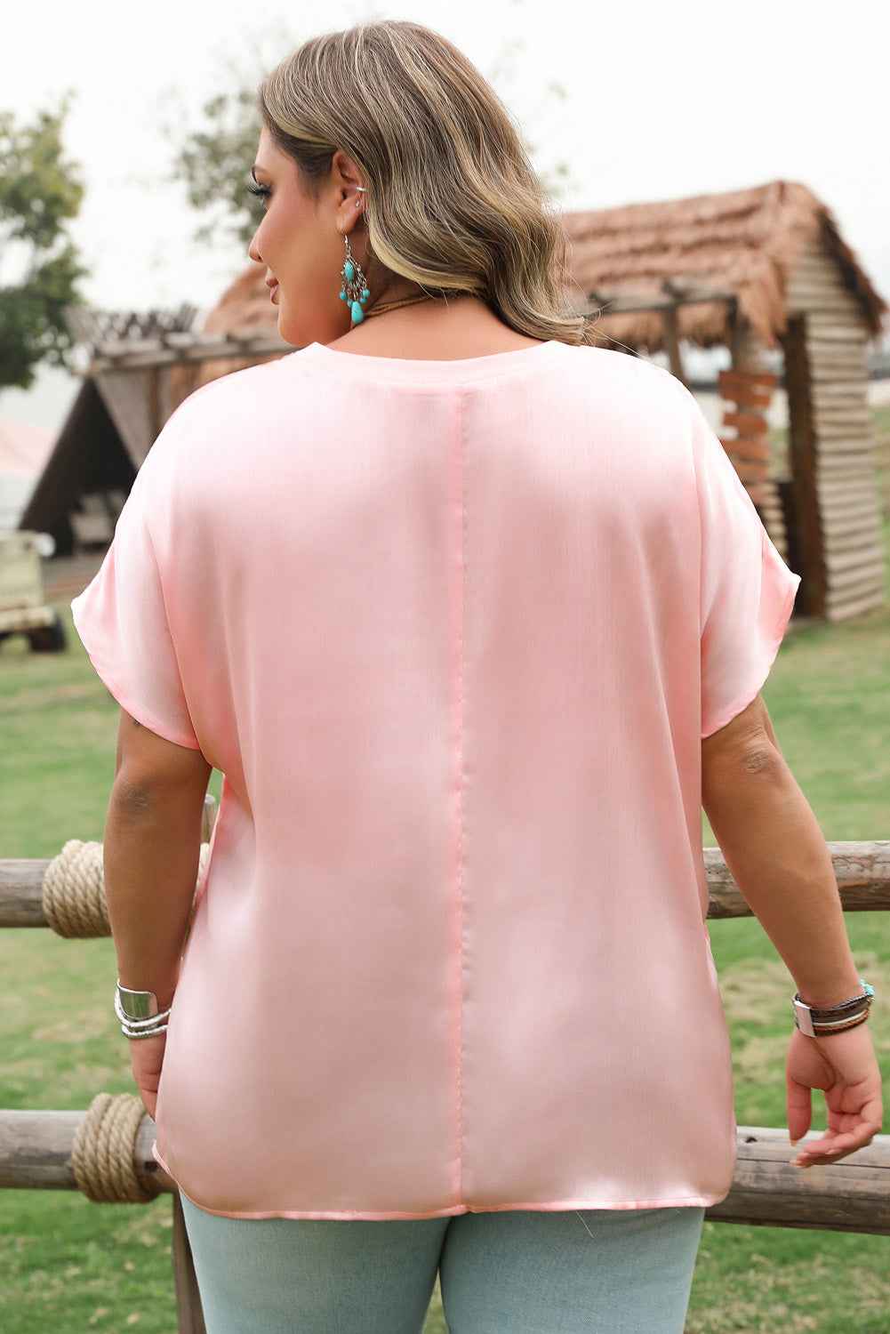 Nyomi Short Batwing Sleeve PLUS Top