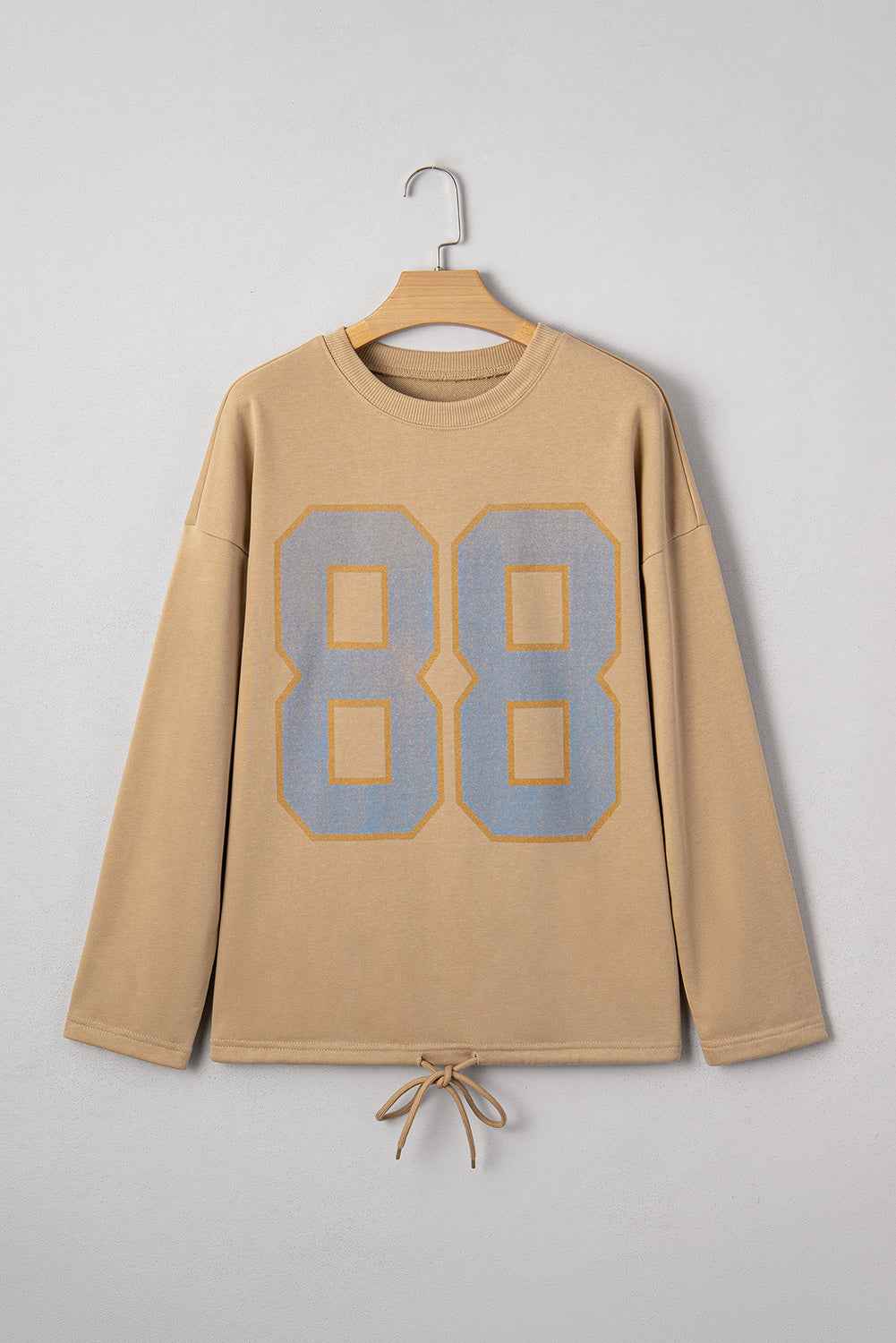 Macy Drawstring Hemline Oversize Long Sleeve Top