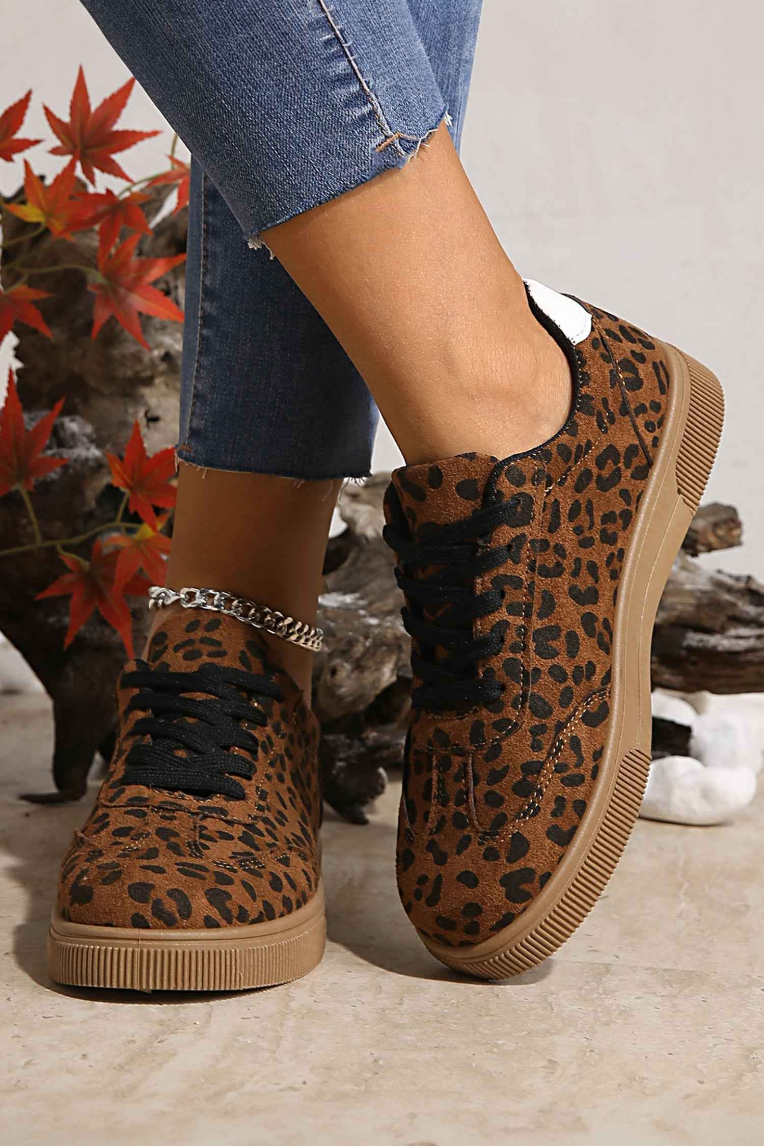 Emiliana Tab Patchwork Laceup Shoes