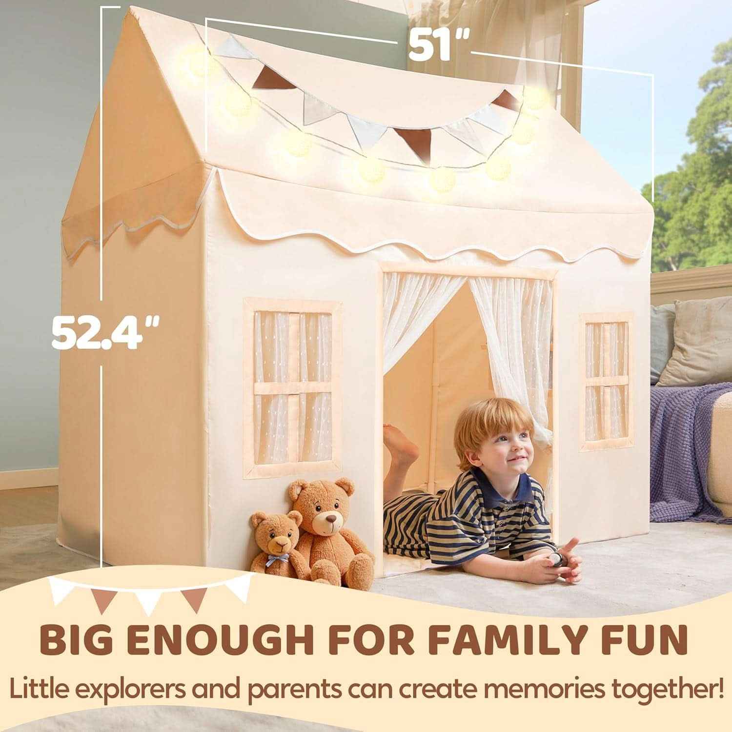 Indoor Outdoor Playroom Tent Size 51x35x52 InchesTall
