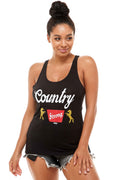 RACER BACK BANQUET COUNTRY STRONG TANK