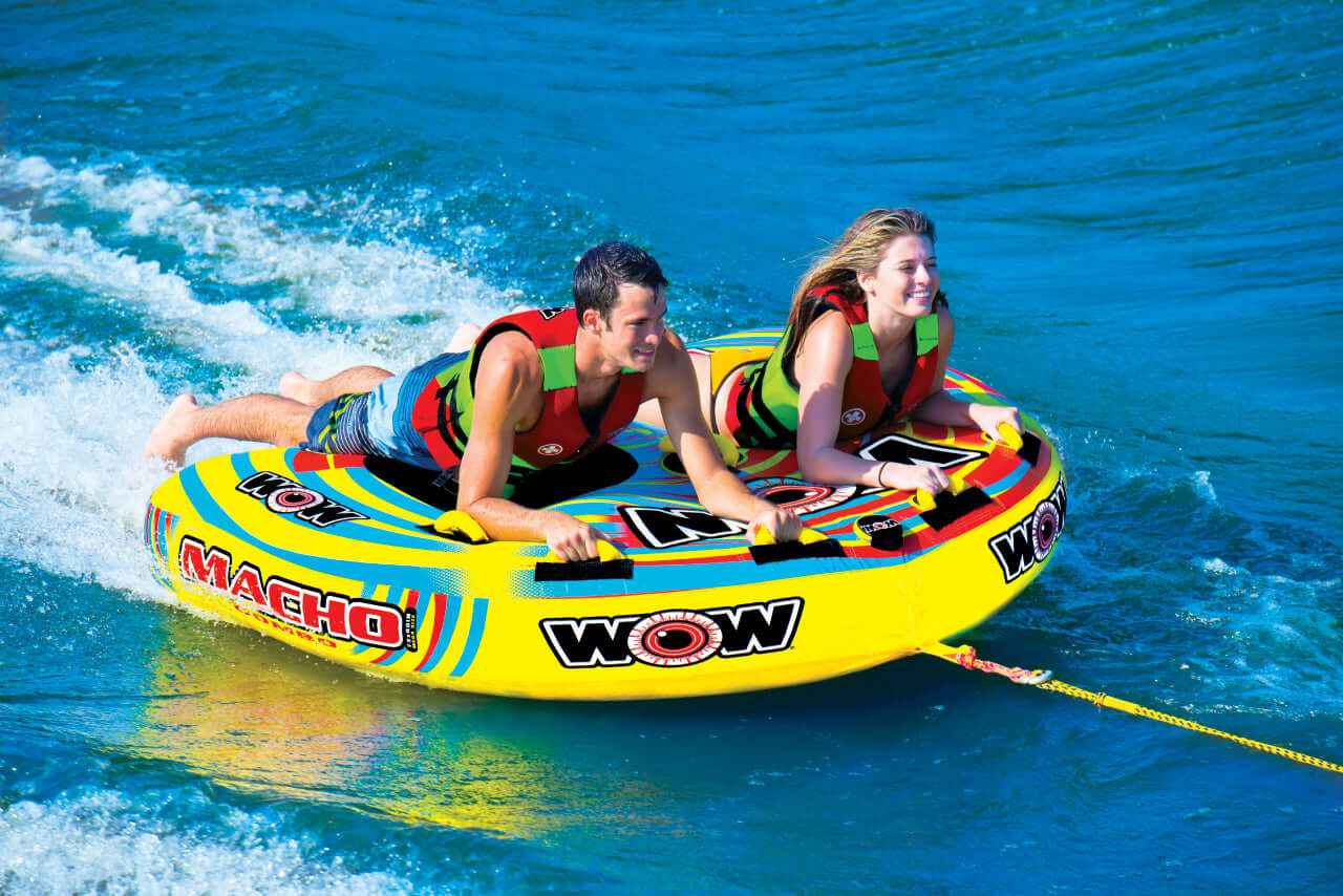WOW Watersports Macho 2 Person Towable Water Tube For Pool and Lake