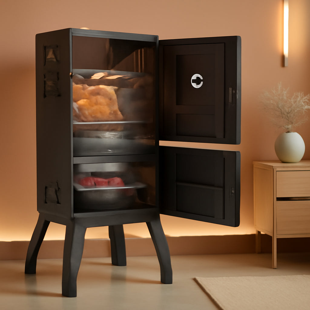 Vertical Charcoal Smoker Outdoor Large With Thermostat