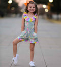 AnnLoren Girls Jumpsuit Magical Unicorn Rainbows Spring Boutique Clothing