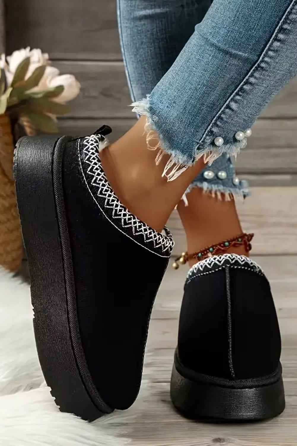 Jade Suede Plush Lined Snow Boots