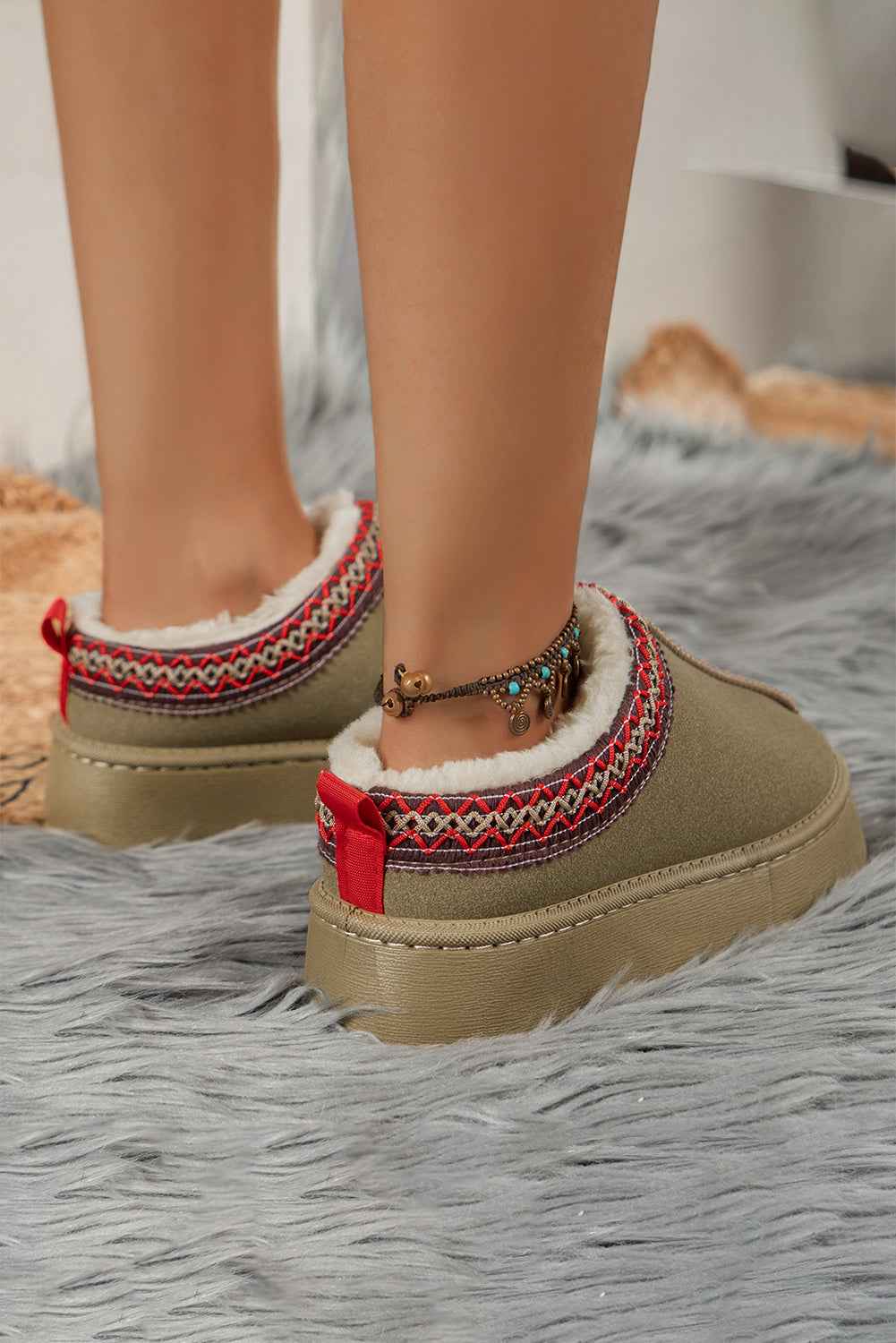 Jade Suede Plush Lined Snow Boots