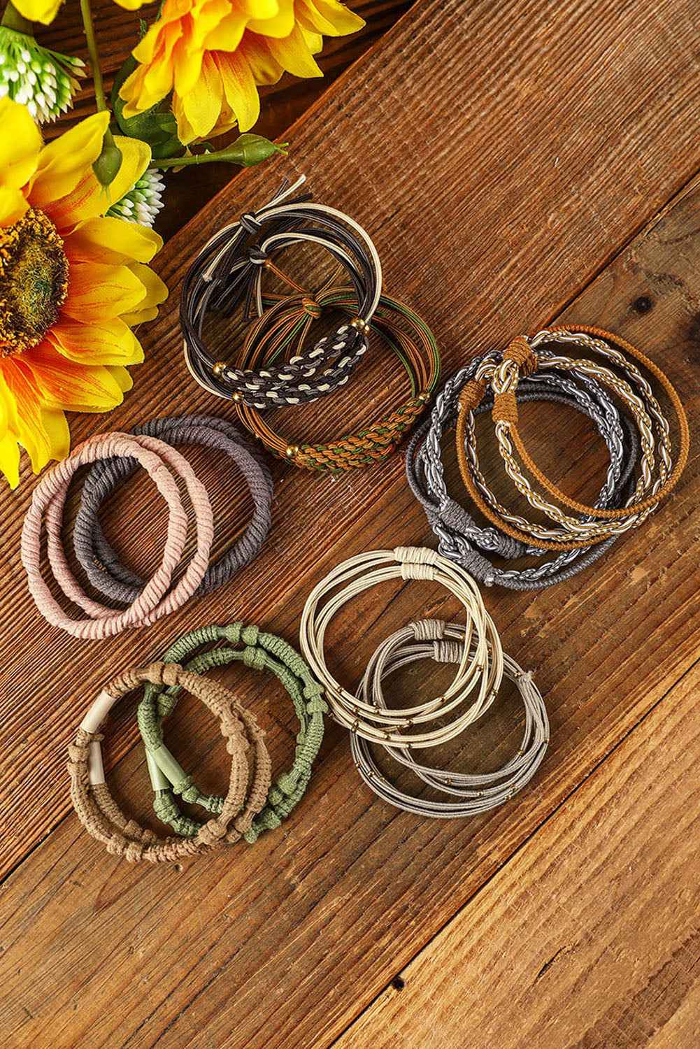 10pcs Boho Knotted Hair Ties