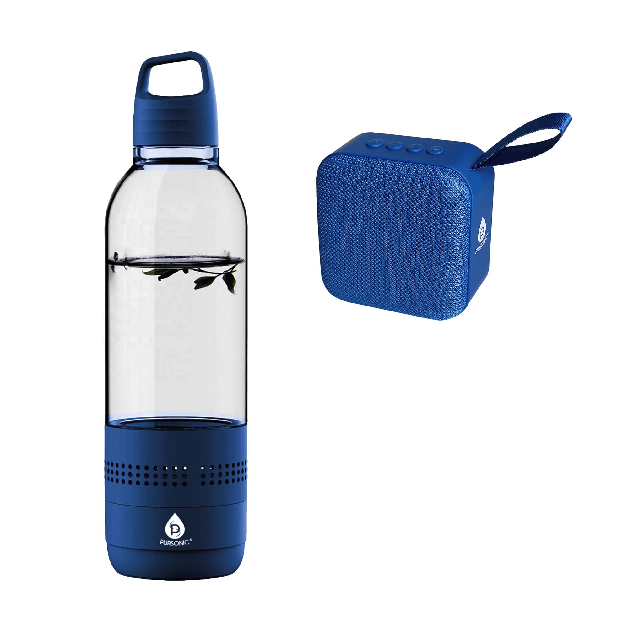 Pursonic Wireless Hydration & Sound Bundle – 2-in-1 Water Bottle Speaker & Portable Wireless Speaker - PW PitStop