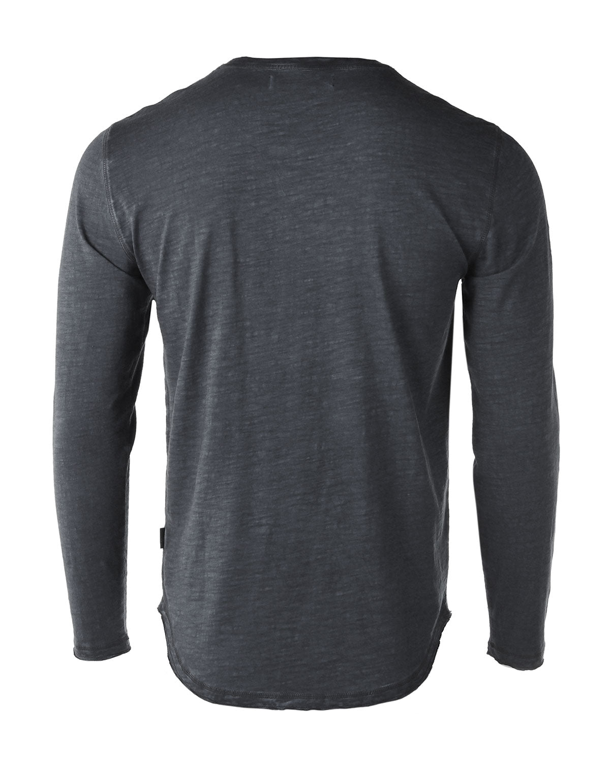 Dream Supply by ZIMEGO Mens Long Sleeve Crewneck Oil Wash Vintage Raw Edge Hem Hipster Hip-Hop T shirt