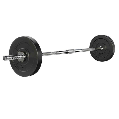 18KG Barbell Weight Set Plates Bar Bench Press Fitness Exercise Home