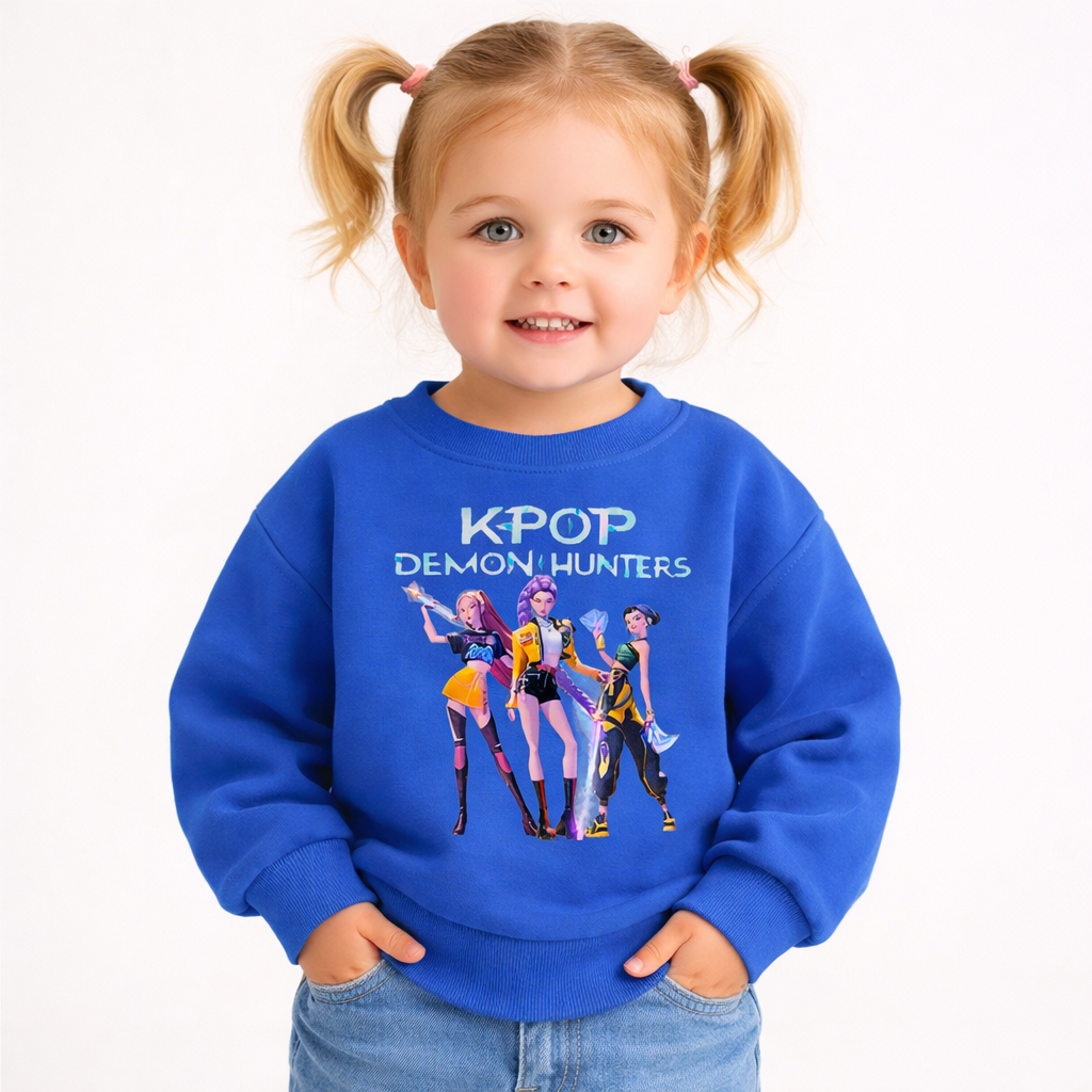 Colorful KPop Music Inspired Sweatshirt for Kids (18M–7Y)