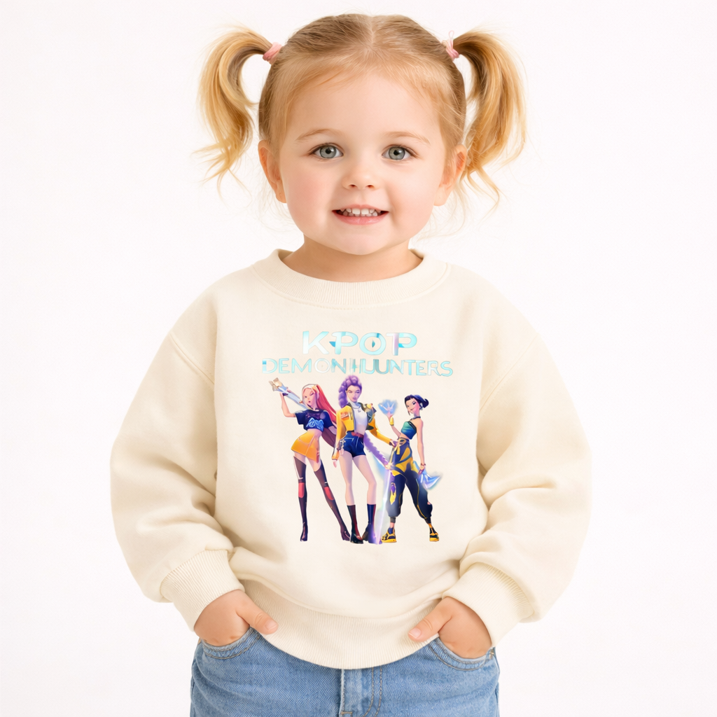 Colorful KPop Music Inspired Sweatshirt for Kids (18M–7Y)