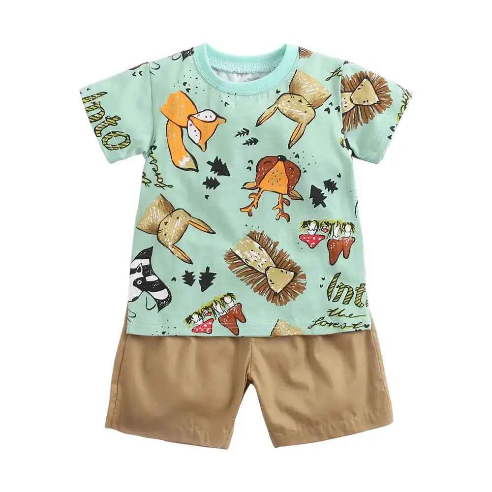 2pcs set t-shirt and shorts