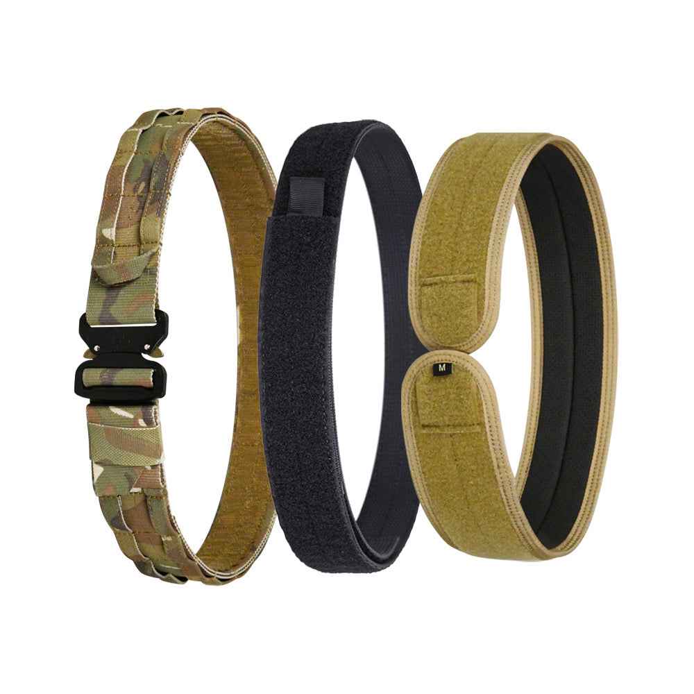 MUCTAC Tactical Belt Multicam MOLLE 1.75" w/ 2 Inner Belts, Anti-Slip