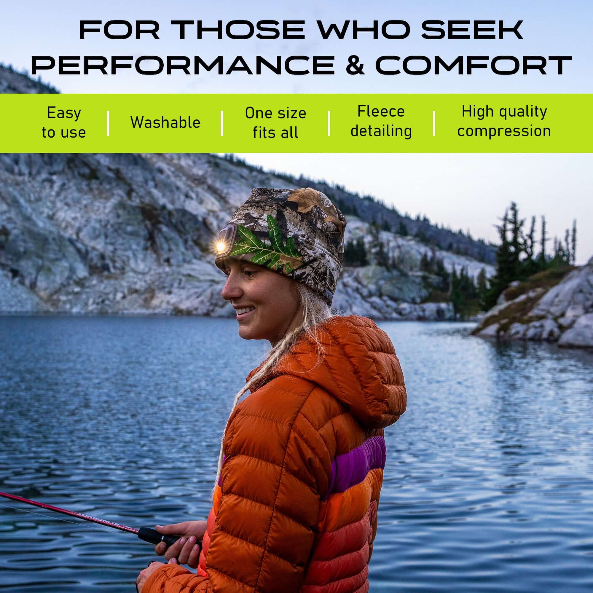 POWERCAP 3.0 Lighted Headlamp Fleece Beanies Rechargeable LED - 150 Lumens - PW PitStop