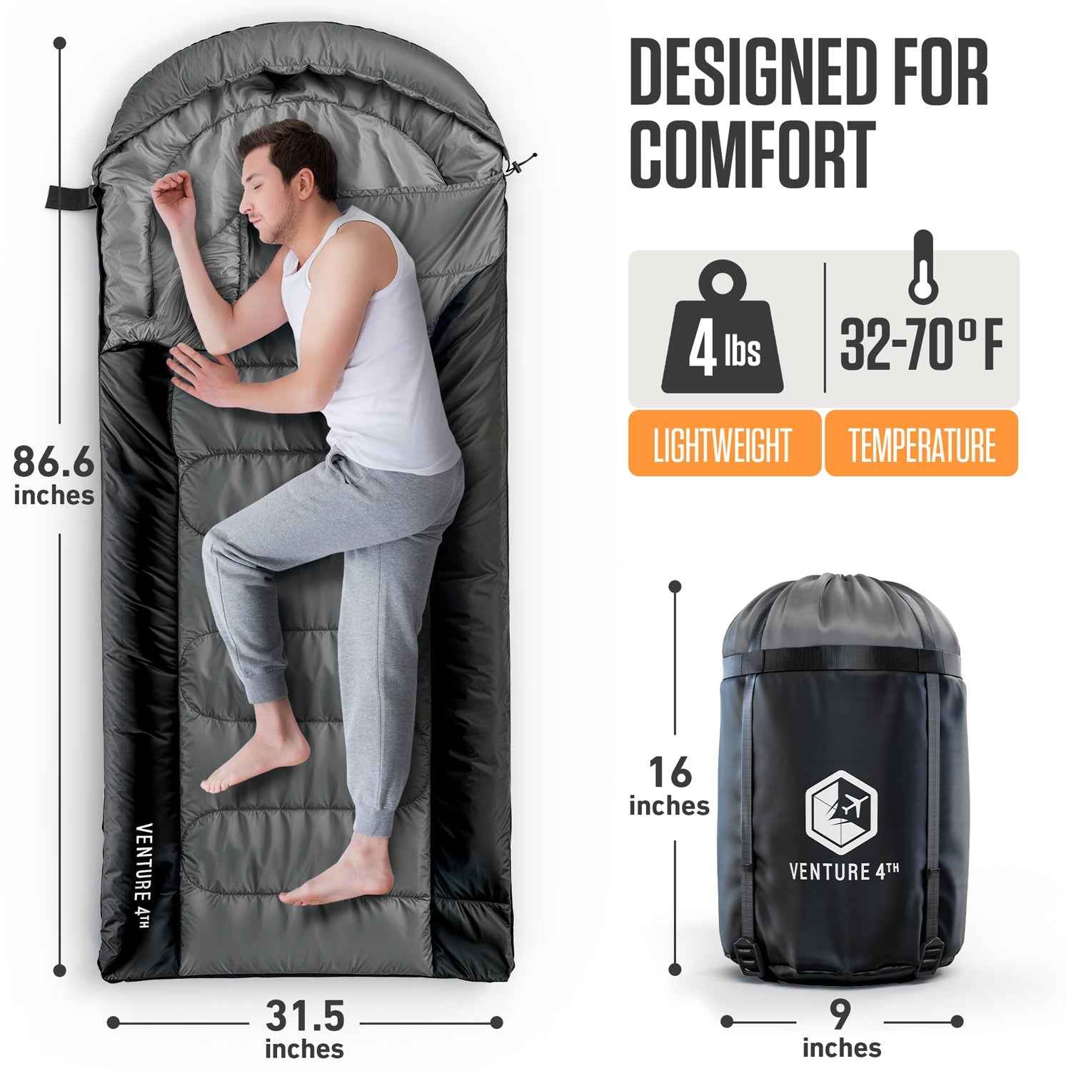 XXL Sleeping Bag for Big and Tall Campers