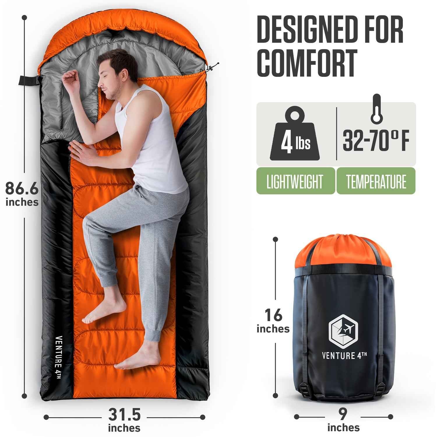 XXL Sleeping Bag for Big and Tall Campers
