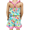 AnnLoren Girls Boutique Nautical Mermaid Jumpsuit  Spring Summer Romper