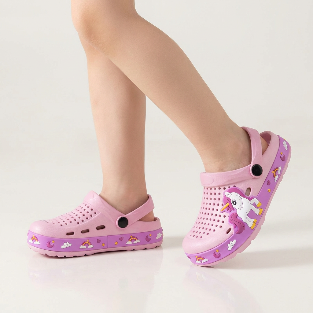 Unicorn Rubber Jelly Clogs – Ages 2–12
