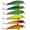 HENGJIA 6 PCS 8.5cm 8.9g Minnow Plastic Hard Baits Fishing Lures Set Fishing Tackle Baits