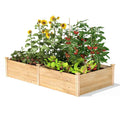 17-inch High Pine Wood Raised Garden Bed 4 ft x 8 ft - Made in USA