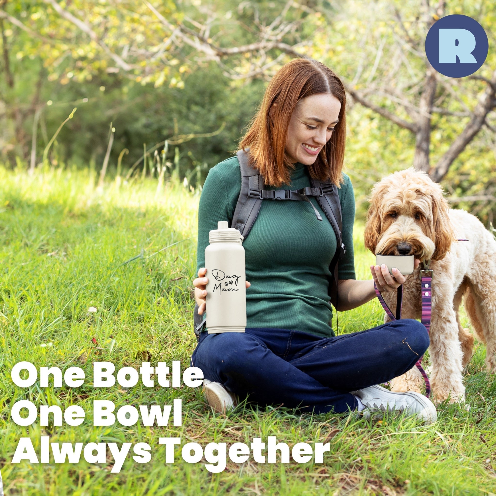 Dog + Human Water Bottle with Detachable Dog Bowl - PW PitStop