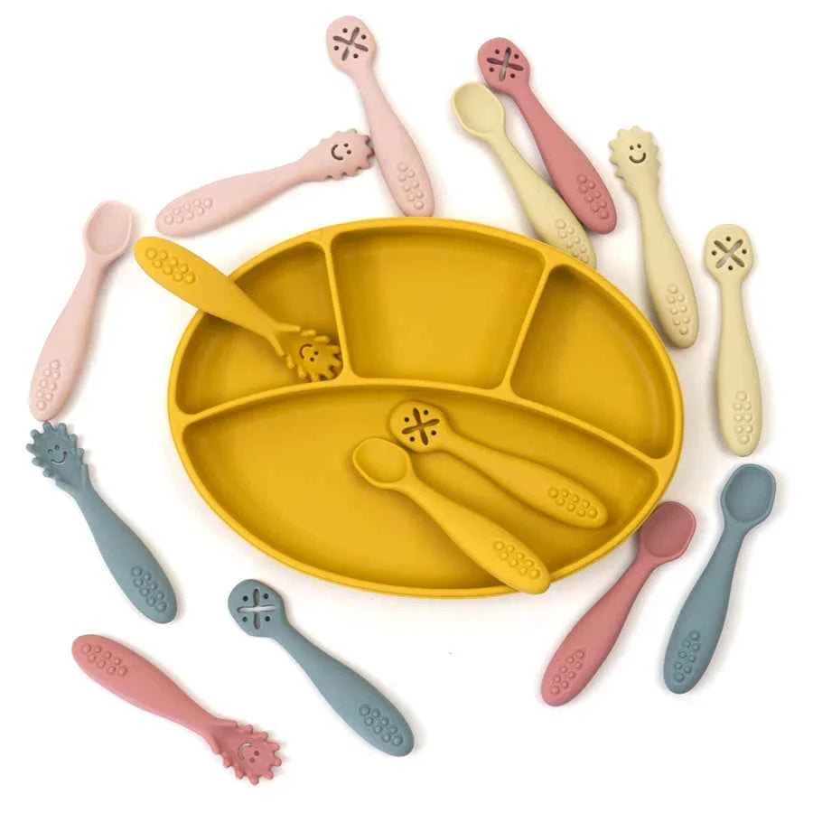Set of 3 Silicone Learning Spoons