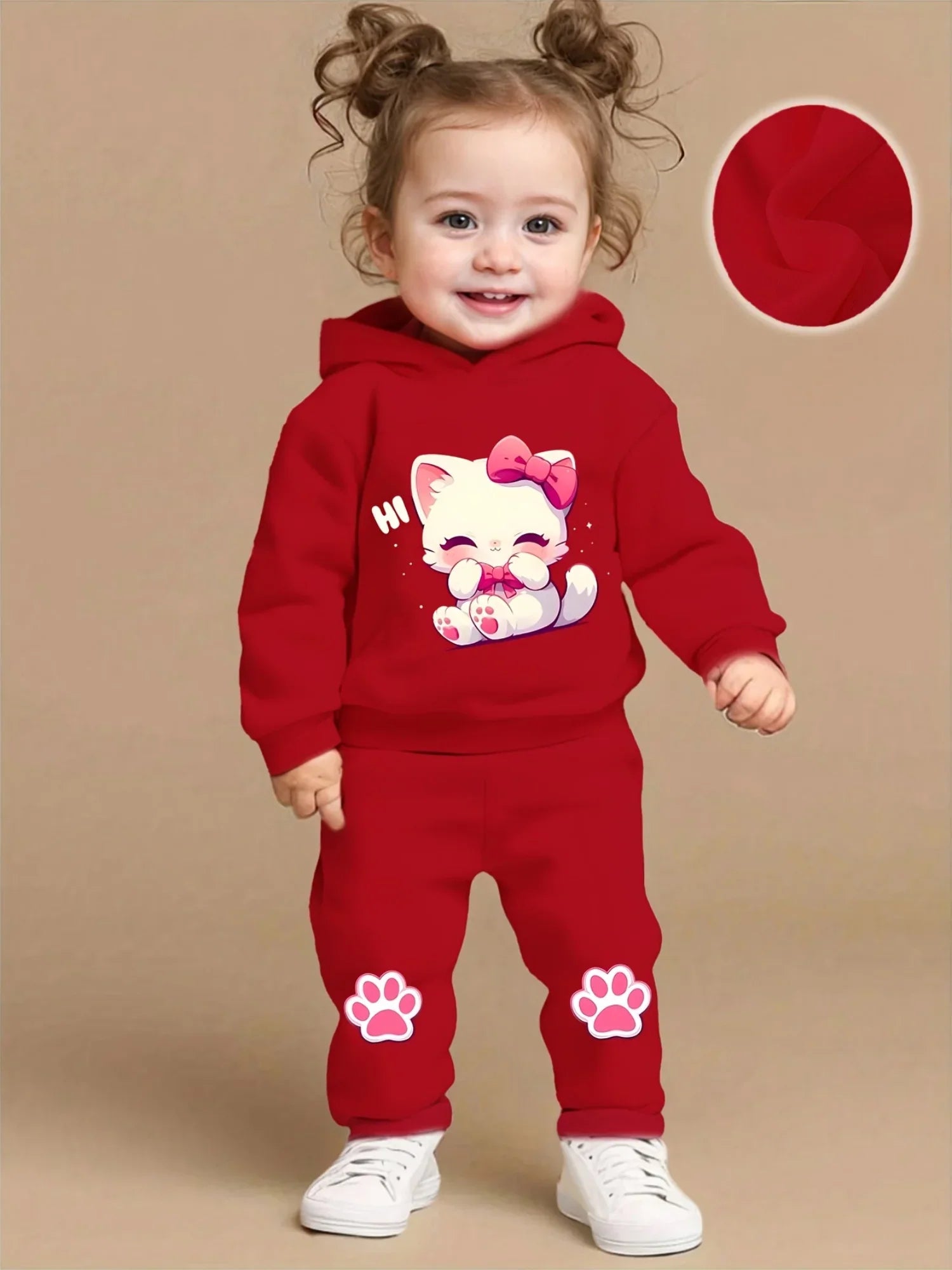 Baby 2-Piece Set – Pink Cat (Ages 1–3)