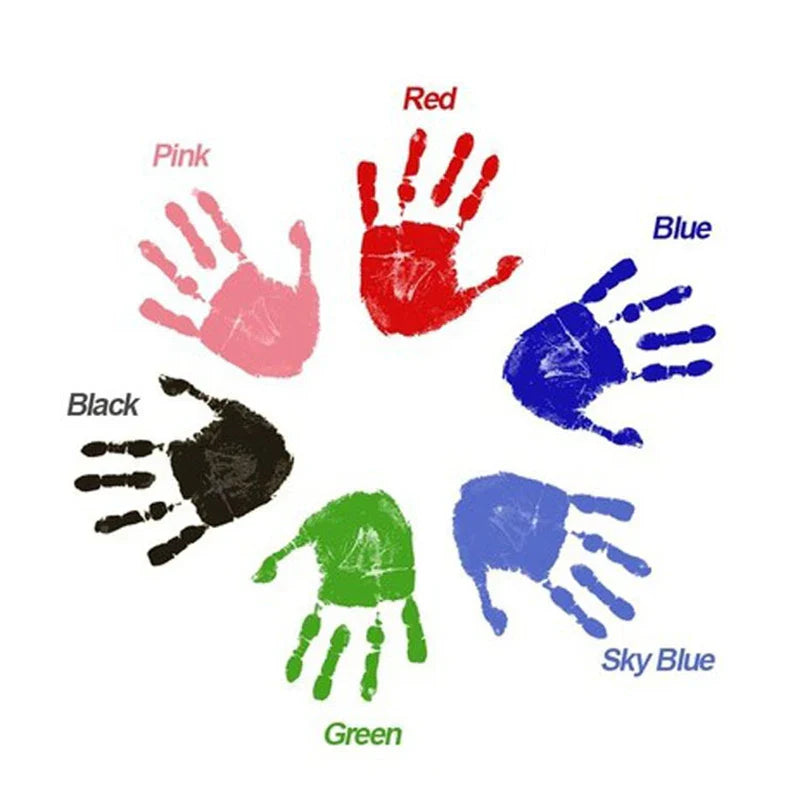 DIY Kit for Souvenir Feet/Handprints on white background