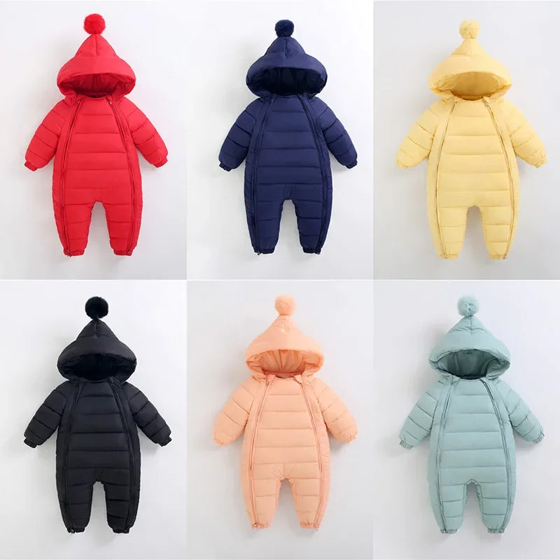 Full-body waterproof thermal suit with hood and double multicolor zip