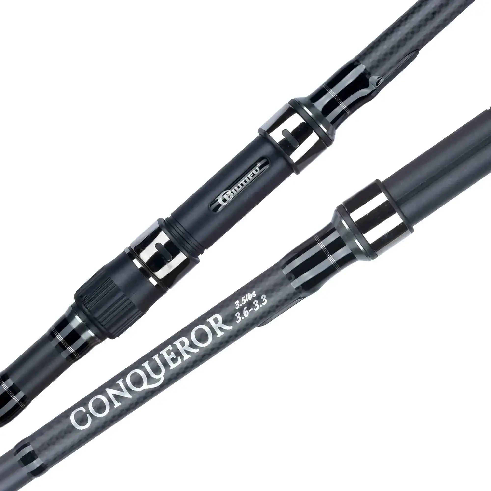 2-Tips 4.2m Carbon Fiber Carp Fishing Rod Grey