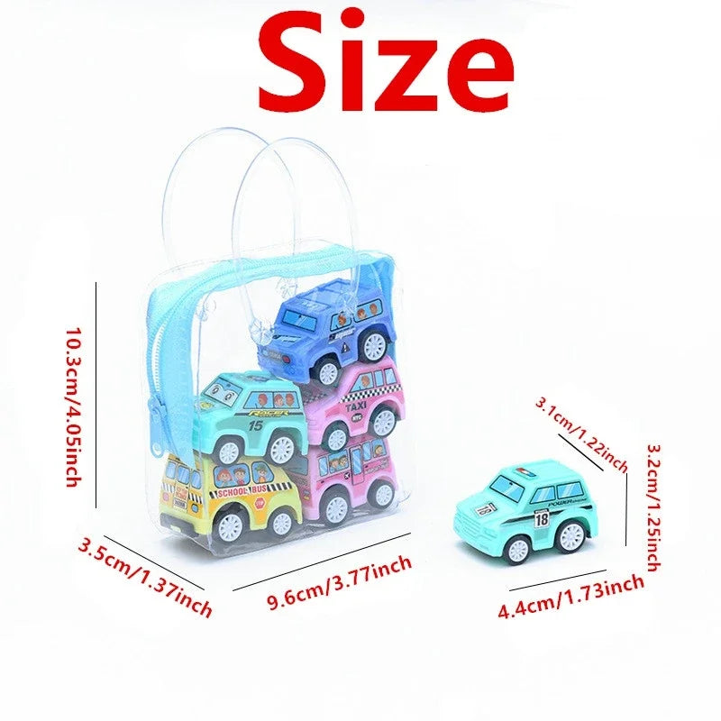 6pcs Car Model Toy Set with organizer bag