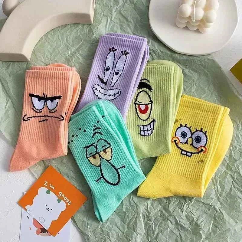 Kids Cartoon Crew Socks – 5 Pair Pack
